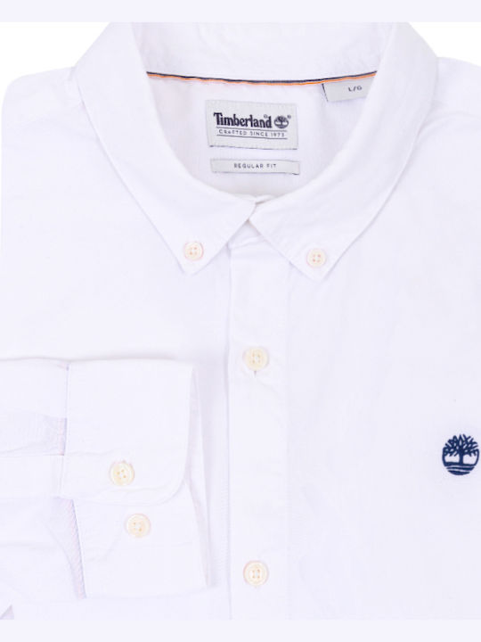 Ela River Oxford Long-sleeved Cotton Shirt White