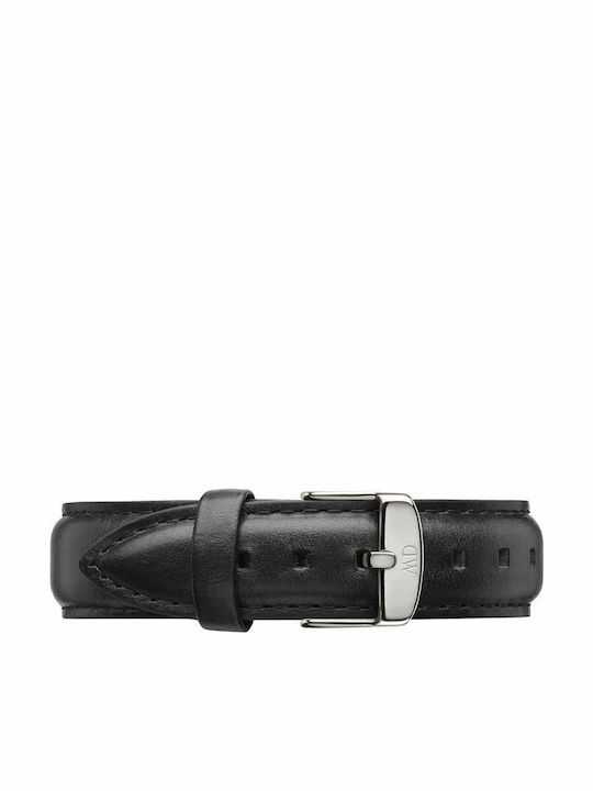 Daniel Wellington Sheffield Γυναικείο Ρολόι 34mm Μπαταρίας με Μαύρο Δερμάτινο Λουράκι