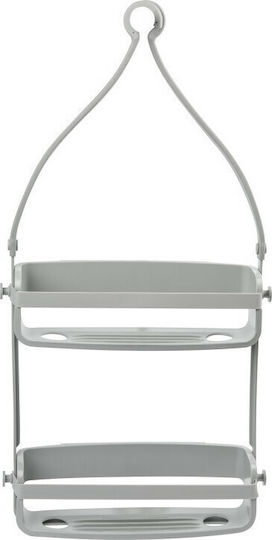 Umbra Flex Caddy Стенен Рафт за баня Пластмасен с 2 рафта 31.8x9.5x64.8см Сив Сив