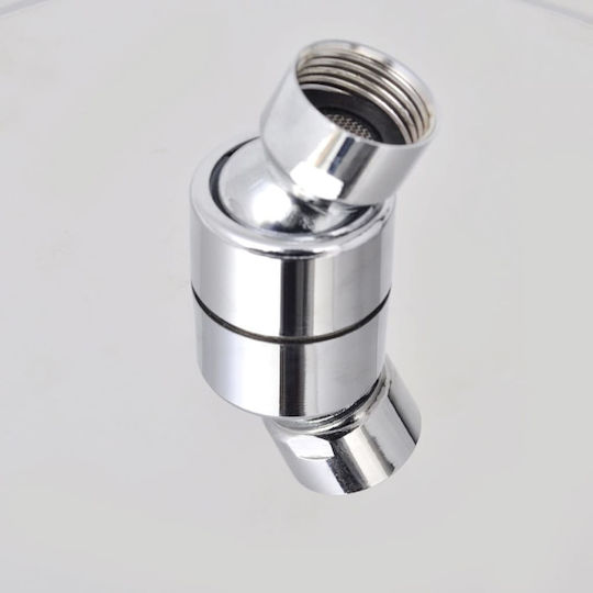 vidaXL Τετράγωνη Κεφαλή Ντουζ 25x25cm Inox