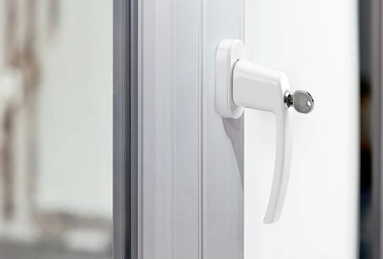 Olympia FGS 100 Lock for Sliding Aluminum Doors White with Key