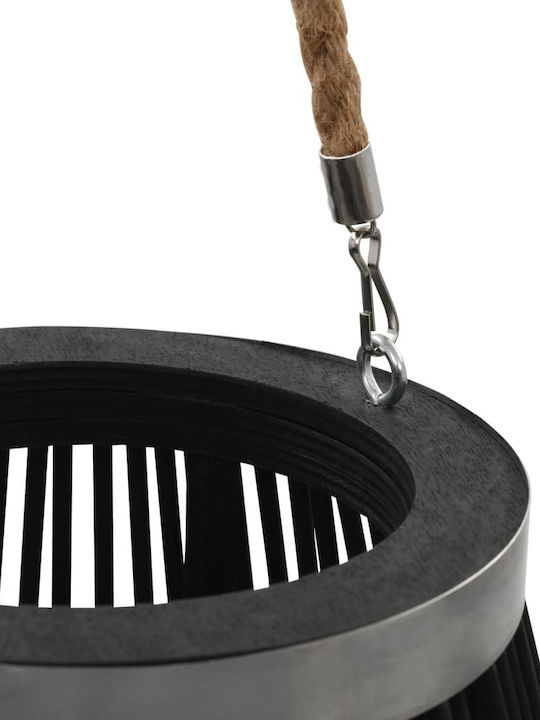 vidaXL Κηροπήγιο για Ρεσώ Ξύλινο σε Μαύρο Χρώμα 34x34x95εκ.