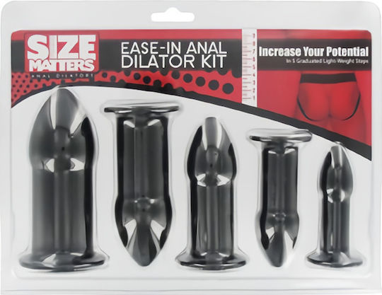 Size Matters Ease-In Anal Dilator Kit Πρωκτικές Σφήνες Σετ Black