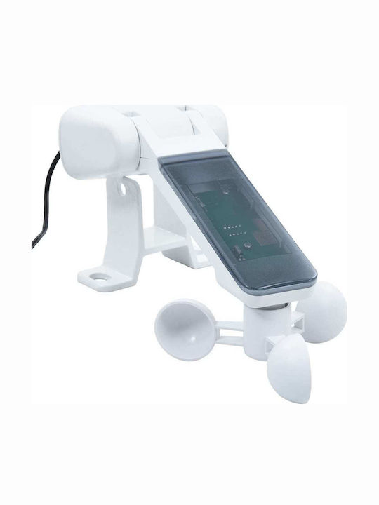 vidaXL Zelt Terrasse mit LEDs & Wind Sensor Blue / White 5x3m