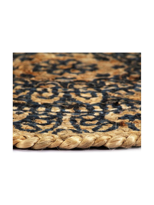 vidaXL Сервизи за маса Заоблено Слама Beige-Dark Blue 38см 6бр