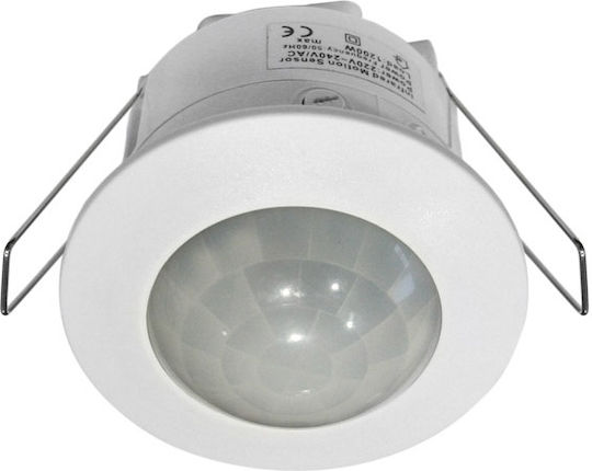 Eurolamp Motion Sensor Recessed 1200W 240V 6A IP20 360° Viewing Angle in White Color 147-02007