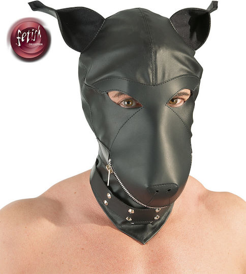 Rimba LatexPlay Dog Mask BDSM Маска в Черен Цвят