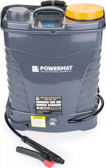 Powermat Backpack Sprayer 12V with Battery 15Ah with Capacity 16lt 4.5bar