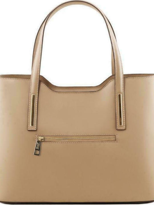 Olimpia Leather Women's Bag Handbag Beige