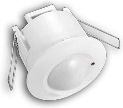 Adeleq Αισθητήρας Κίνησης με Εμβέλεια 8m Μικροκυμάτων Χωνευτός Εμβέλεια έως 360° 6A 230V IP20 σε Λευκό Χρώμα 10-5002