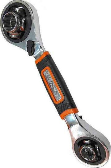 Tactix Double Polygon Wrench Straight with Ratchet Mechanism 900106