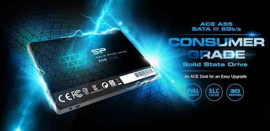 Silicon Power Ace A55 SSD 256GB Type 2.5'' with SATA III Connection SP256GBSS3A55S25