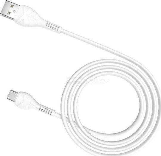 Hoco X37 Cool Power Regular USB 2.0 to micro USB Cable Λευκό 1m