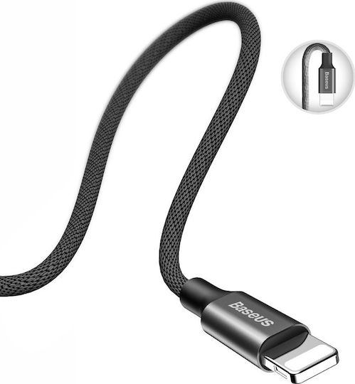 Baseus Yiven Плетена USB-A към Lightning кабел Черен 1.2м (CALYW-01)