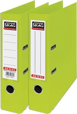 Skag Caiet cu inele 8/32 pentru Hârtie A4 cu 2 Rings Inele Verde Systems P.P Verde