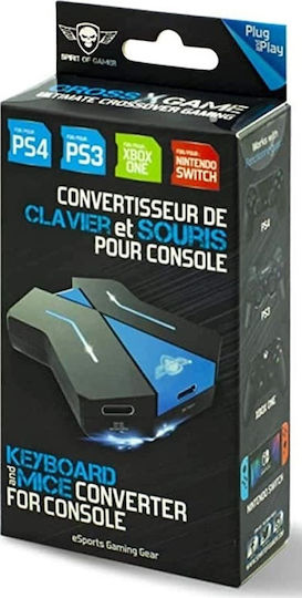 Spirit of Gamer Адаптер За Игри Cross SOG-CONV1 USB Hub За PS3 / PS4 / XBOX Един / Превключвател Черен