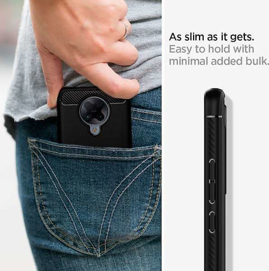 Spigen Rugged Armor Back Cover Σιλικόνης Μαύρο (Poco F2 Pro)