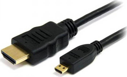 MediaRange MediaRange HDMI 1.4 Hochgeschwindigkeits HDMI-Kabel 1080p 120Hz HDMI-Stecker - Mikro-HDMI-Stecker 1m Schwarz