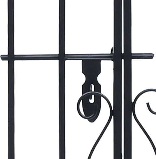 vidaXL Metal Fence Gate in Black Color 1.0x1.22m