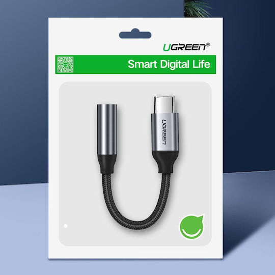 Ugreen Конвертор USB-C мъжки към 3.5mm женски Сив 1бр 30632