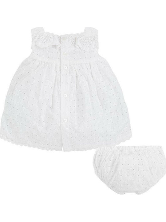 Mayoral Kids Dress Sleeveless White