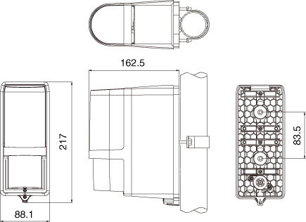 Optex AX-200TFR Ασύρματος Ανιχνευτής Τετραπλής Δέσμης IP65 Εμβέλειας 60m