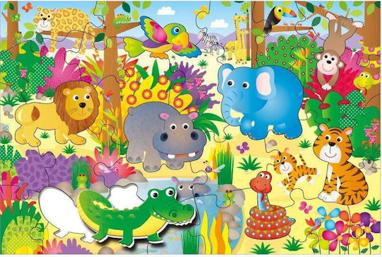 Puzzle pentru Copii Junglă pentru 3+ ani+ Ani 30buc Galt Toys