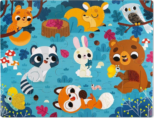 Kids Puzzle Tactile Forest Animals for 2+ Years 20pcs Janod