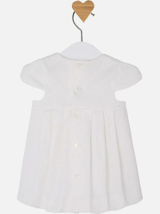 Mayoral Kids Dress Short Sleeve White