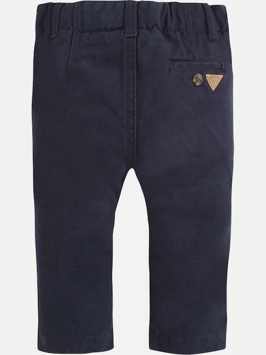 Mayoral Kids Fabric Trousers Navy Blue