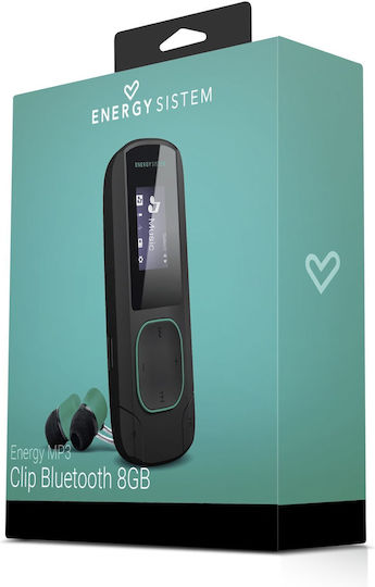 Energy Sistem MP3 Clip Bluetooth MP3 Player (8GB) με Οθόνη LCD 0.8" Τιρκουάζ