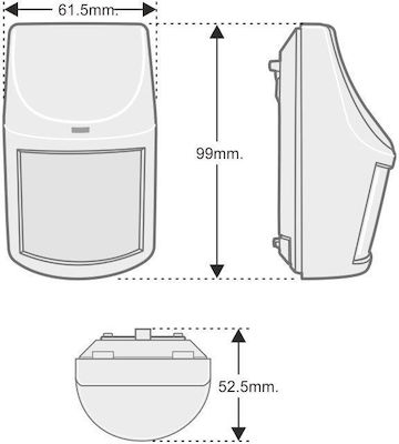 Olympia Electronics BS-470 Bewegungssensor PET Infrarot kabellos in Weiß Farbe 921470000