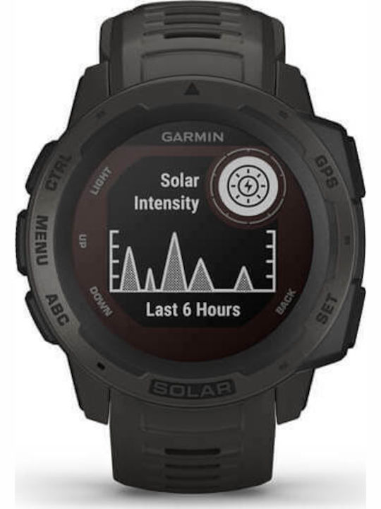 Garmin Instinct Solar 45mm Waterproof Smartwatch with Heart Rate Monitor (Graphite)