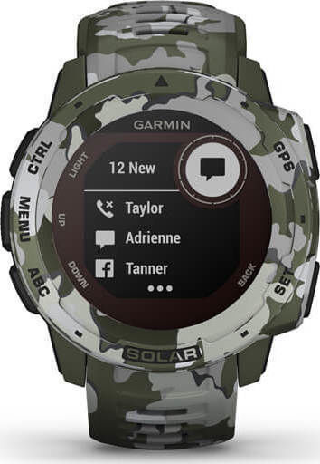 Garmin Instinct Solar 45mm Αδιάβροχο Smartwatch με Παλμογράφο (Lichen Camo)