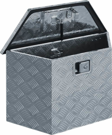 vidaXL Tool Storage Aluminum Box Τραπεζοειδές W70xD24xH42cm 142942