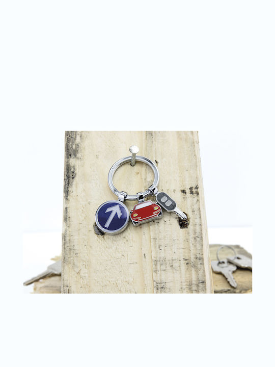 Troika Keychain Wallet On The Road Metallic Silver