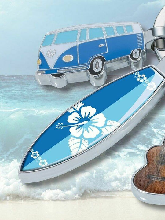 Troika Keychain Charm Surfmate T1 Metallic Silver