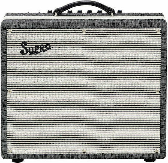 Supro 1696RT Black Magick Reverb Tube Combo Amplifier for Electric Guitar 1 x 12" 25W Black