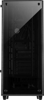 Inter-Tech C-303 Mirror Gaming Midi Tower Computer Case with Window Panel Black