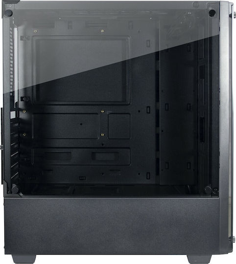 Inter-Tech C-303 Mirror Gaming Midi Tower Computer Case with Side Window Black