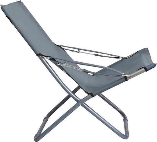 vidaXL Chair Beach Gray 58x76x88cm Set of 2pcs
