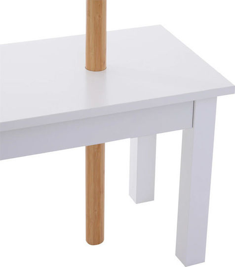 HomCom Καλόγερος Ξύλινος Καφέ 80x30x180cm