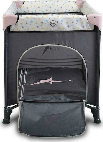 Moni Star Duo Παρκοκρέβατο Pink 120x60cm