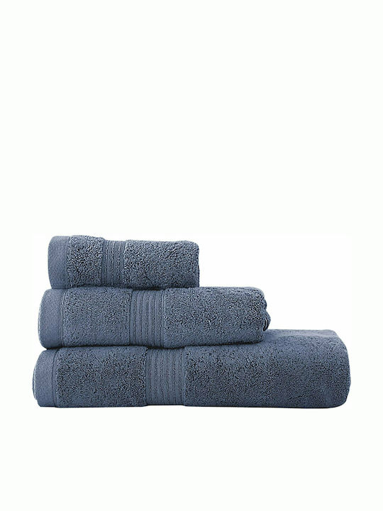 Nef-Nef Homeware Hand Towel Aegean 009685 30x50cm. Denim Weight 500gr/m²