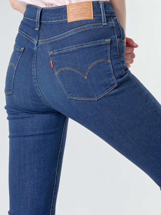 724 High Waist Women's Jean Trousers in Slim Fit Dark Indigo
