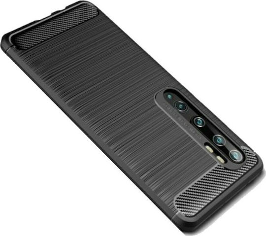 Carbon Back Cover Σιλικόνης Μαύρο (Xiaomi Mi Note 10 Lite)