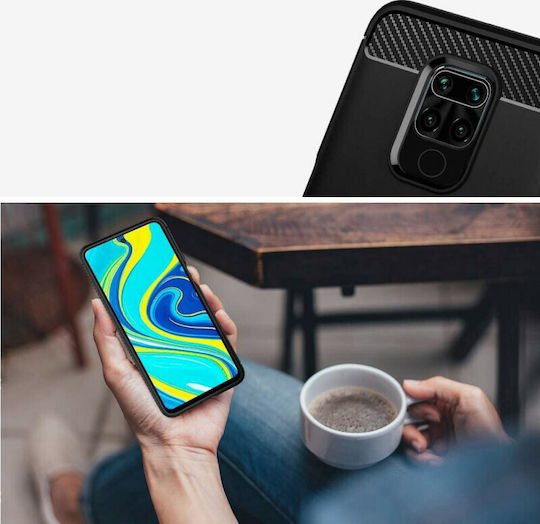 Hurtel Carbon Series Μαύρο (Redmi Note 9)