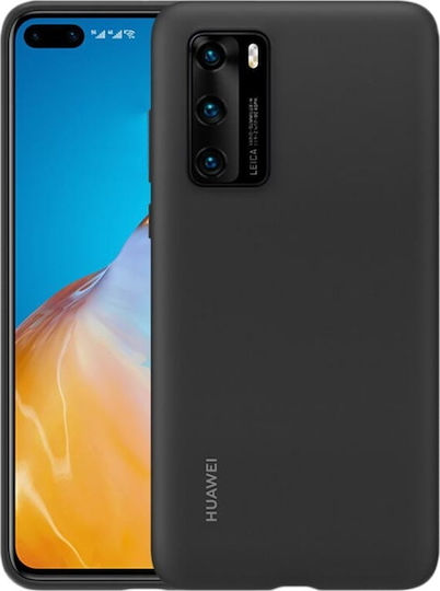 Huawei Задна корица Силикон Черен (Huawei P40)