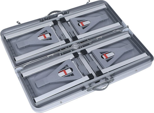 vidaXL Masă De Picnic - Bancă Pliabilă Din Oțel În Cazul În Care Argintie