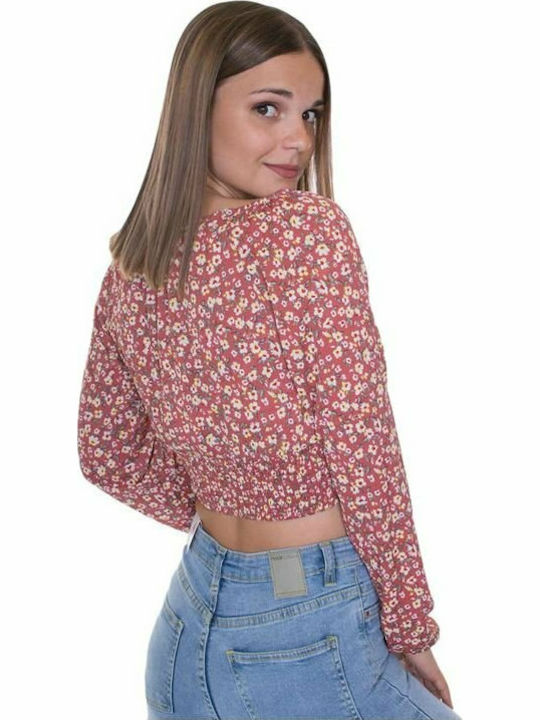 Only Women's Blouse Long Sleeve Pink